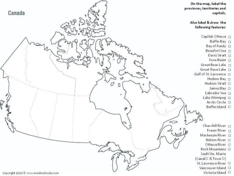 Geography Quiz - Canada - MonkeeBooks.com | Homeschoolers Helping ...